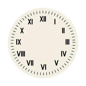 Retro round clock face. Vintage watch design. Elegant antique dial. Timer with Illustrazione stock