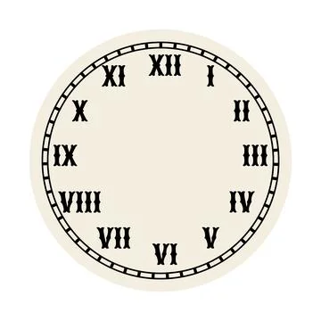 Retro round clock face. Vintage watch design. Elegant antique dial. Timer with イラスト素材