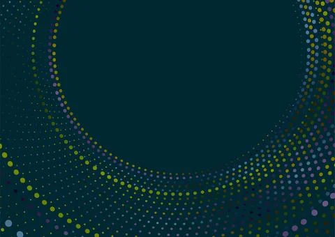 Retro round dotted lines abstract geometric background Stock Illustration