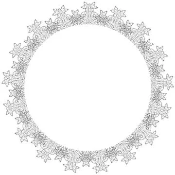 Retro Round Frame 스톡 일러스트