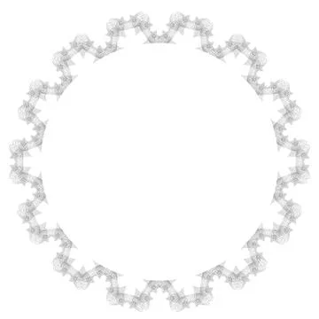 Retro Round Frame 库存插图
