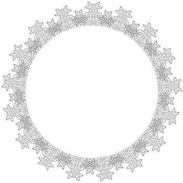 Retro Round Frame Retro Round Frame Isolated on White Background Copyright... Stock Photos