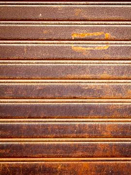 Retro rusty security shutters Stock Photos