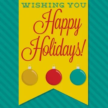 Retro sash bauble card in vector format. Ilustración de archivo