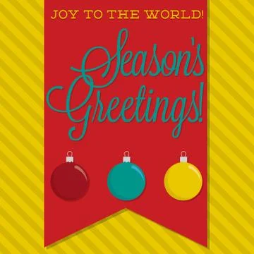 Retro sash bauble card in vector format. Ilustración de archivo