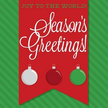 Retro sash bauble card in vector format. Ilustración de archivo