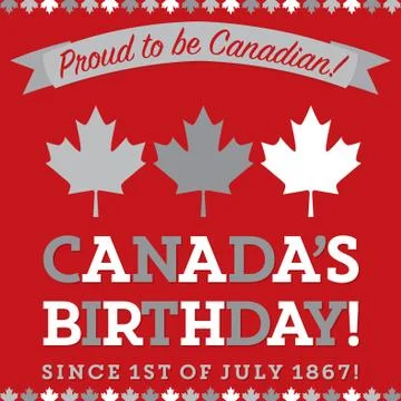 Retro sash Canada Day maple leaf card in vector format. Ilustración de archivo
