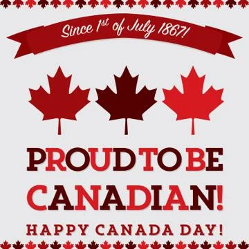 Retro sash Canada Day maple leaf card in vector format. Ilustración de archivo