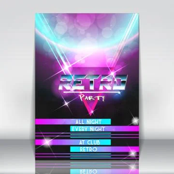 Retro Sci-Fi Poster - Vector Illustration Stock Illustration