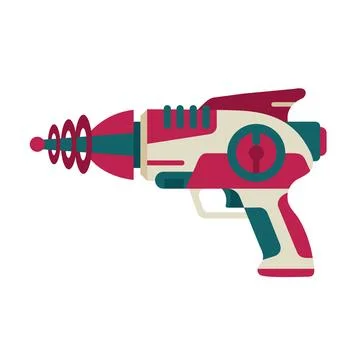 Retro sci-fi ray gun vector illustration 스톡 일러스트