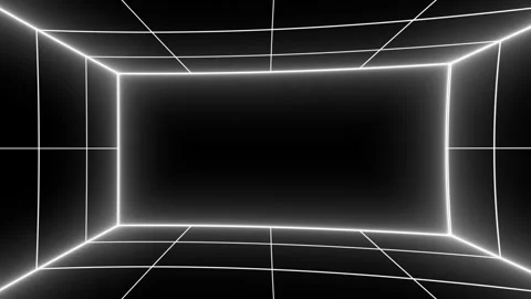 Retro Sci-Fi seamless loop. Futuristic landscape of the 80`s. Digital CyberRetro 스톡 동영상 242511668