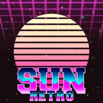 Retro sci-fi vintage background Stock Illustration