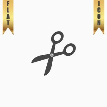Retro scissors icon Stock Illustration