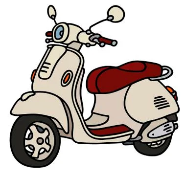 Retro scooter Stock Illustration