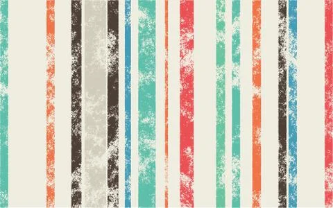 Retro Scratched Background - Color Lines with Different Width on Light Backgr Stock Illustration
