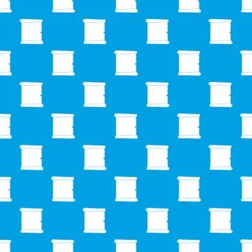 Retro scroll paper pattern seamless blue Stock Illustration