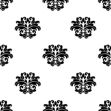 Retro seamless damask pattern Stock Illustration