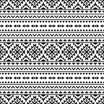 Retro seamless ethnic pattern. Border pattern with Native American tribal. Illustrazione stock