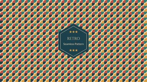 Retro Seamless Pattern. Aesthetic Style. Abstract Background Stock Illustration