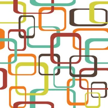 Retro seamless pattern background with squares - rounded. イラスト素材
