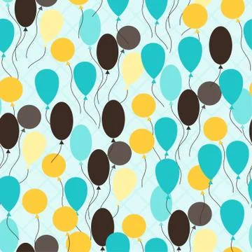 Retro seamless pattern with ballons Illustrazione stock