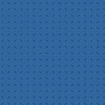Retro seamless pattern.  blue background abstract. vector. Stock Illustration