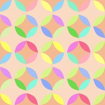 Retro seamless pattern with circles. Colorful vector background Stock Illustration
