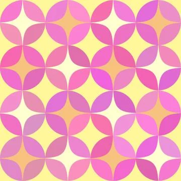 Retro seamless pattern with circles. Colorful vector background Illustrazione stock