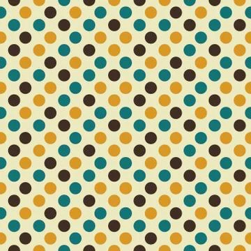 Retro seamless pattern with dots Stockillustratie