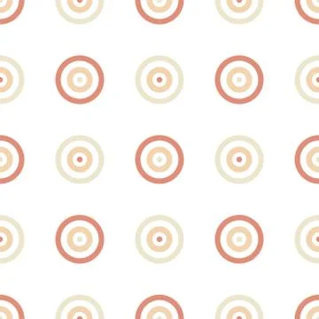 Retro seamless pattern with dots vector background made with circles Stock Illustration