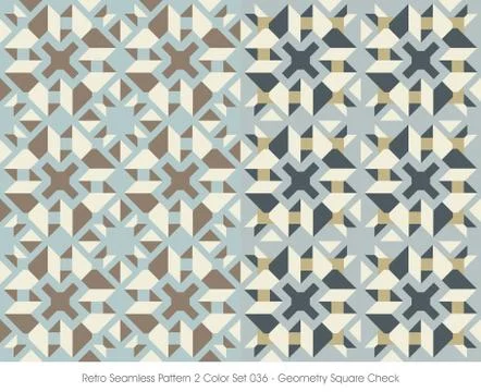Retro Seamless Pattern Geometry Square Check Illustrazione stock