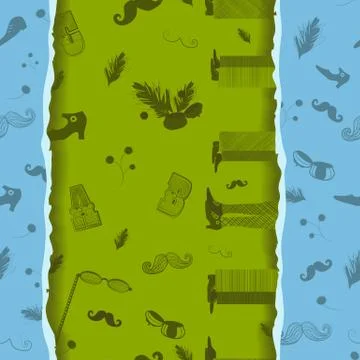 Retro Seamless Pattern. Hipster look Stock Illustration