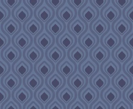 Retro seamless pattern peacock tail Stock Illustration