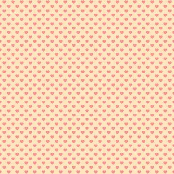 Retro seamless pattern with pink hearts. Valentines day background. Vector .. Stock Illustration