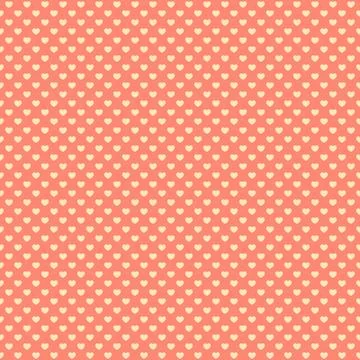 Retro seamless pattern with pink hearts. Valentines day background. Vector .. Stock Illustration