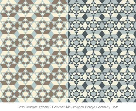 Retro Seamless Pattern Polygon Triangle Geometry Cross Illustrazione stock