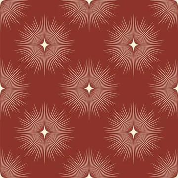 Retro seamless pattern with silver colored star illustration Stock Illustration