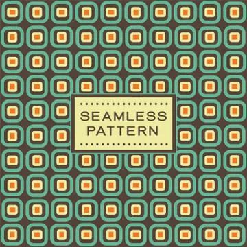 Retro seamless pattern with simple geometric concept. Stock Illustration