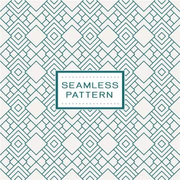 Retro seamless pattern with simple line geometric concept. Stock Illustration