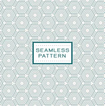 Retro seamless pattern with simple line geometric concept. Stock Illustration