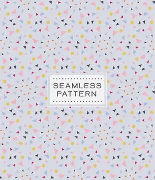 Retro seamless pattern with simple line geometric concept. Stock Illustration