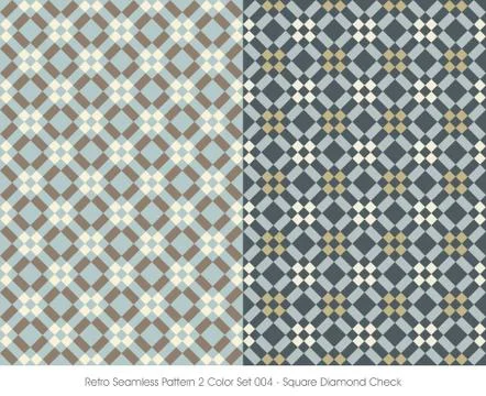 Retro Seamless Pattern Square Diamond Check Stock Illustration