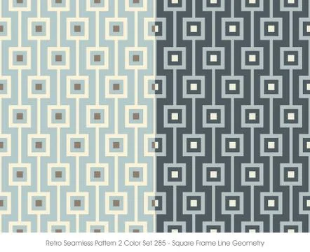 Retro Seamless Pattern Square Frame Line Geometry Stock Illustration