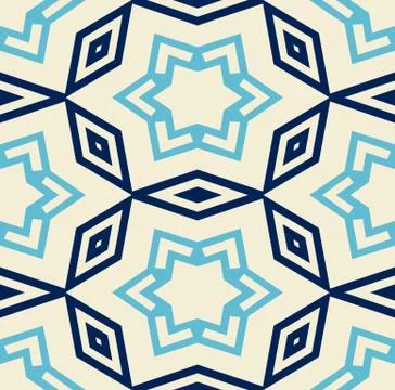 Retro seamless pattern with stars in blue shades. Textile swatch for cloth, b Stock Illustration