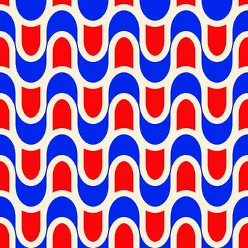 Retro seamless pattern in the style of the 70s and 60s Stock Illustration