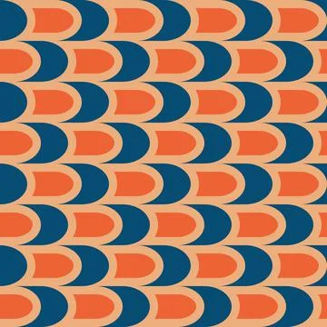 Retro seamless pattern in the style of the 70s and 60s Stock Illustration