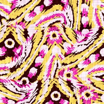 Retro seamless scribble glitch pattern. Modern printed abstract woven linen Illustrazione stock