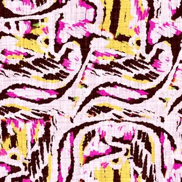 Retro seamless scribble glitch pattern. Modern printed abstract woven linen 스톡 일러스트