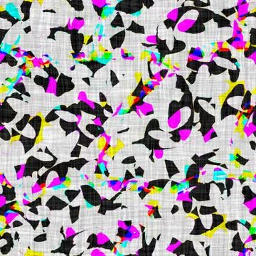 Retro seamless scribble glitch pattern. Modern printed abstract woven linen Stock Illustration