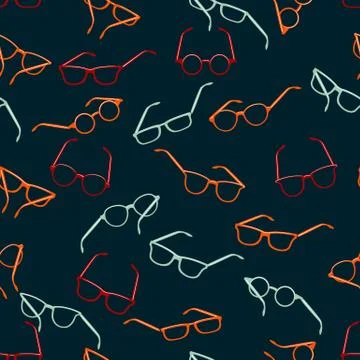 Retro Seamless spectacles Stock Illustration